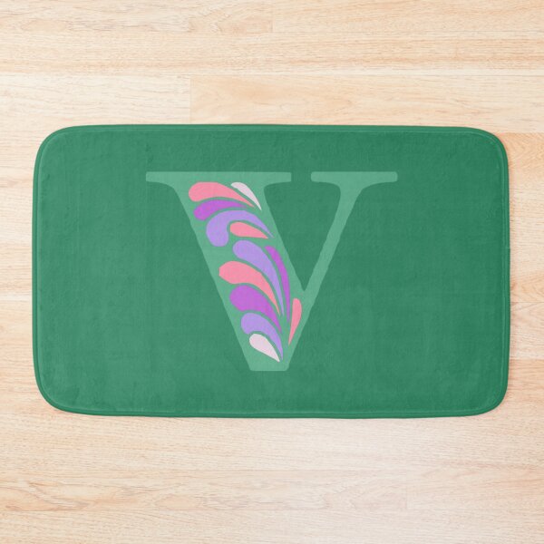 Item preview, Letter V Fancy Monogram Hippie Initial Green designed and sold by everything4eva.