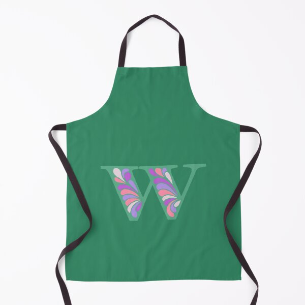 Item preview, Letter W Fancy Monogram Hippie Initial Green designed and sold by everything4eva.