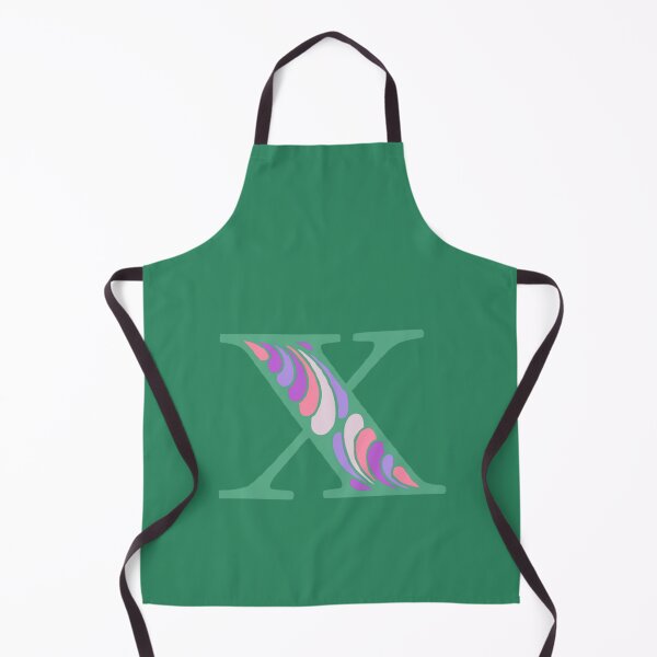 Item preview, Letter X Fancy Monogram Hippie Initial Green designed and sold by everything4eva.
