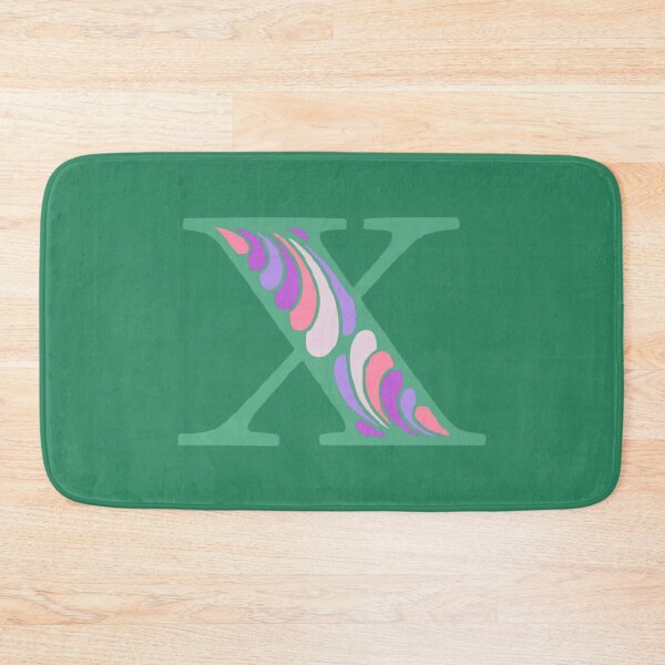 Item preview, Letter X Fancy Monogram Hippie Initial Green designed and sold by everything4eva.