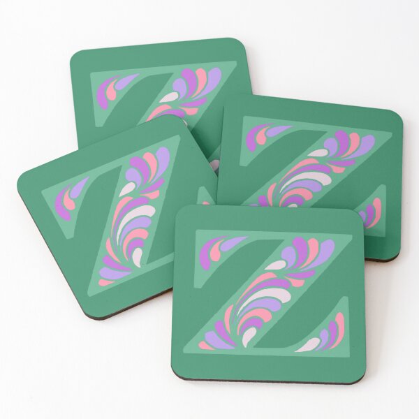 Item preview, Letter Z Fancy Monogram Hippie Initial Green designed and sold by everything4eva.