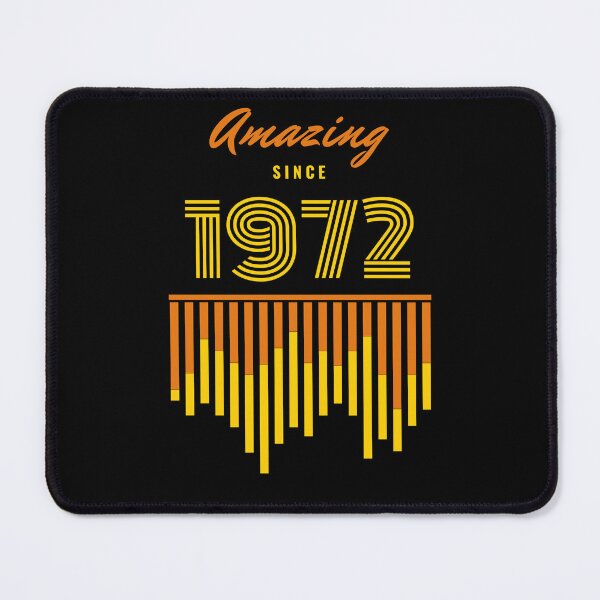 Item preview, Amazing since 1972 retro style Orange and Yellow designed and sold by TreetopStudios.