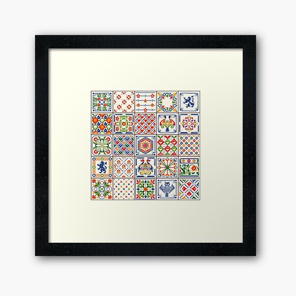 Azulejo Lisbon Azulejos Lisboa Framed Art Print