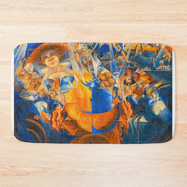 Item preview, The Laugh by Umberto Boccioni - digital recreation in blue and orange designed and sold by NickoPrints.