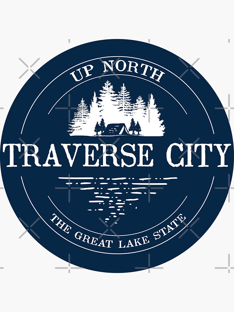 "Traverse City" Sticker for Sale by GreatLakesLocal Redbubble