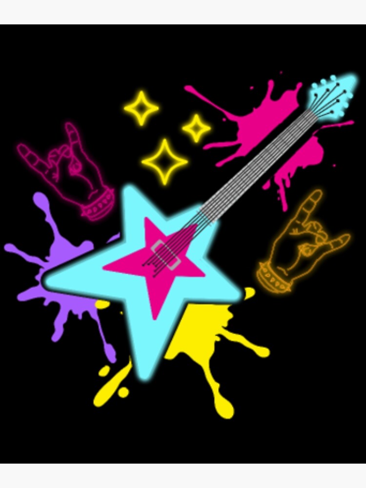 "Rocking Electric Guitar Design for Rock Music Fans" Poster for Sale by