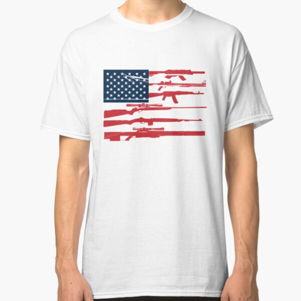 Support 2nd Amendment Gun Rights American Flag Classic T-Shirt