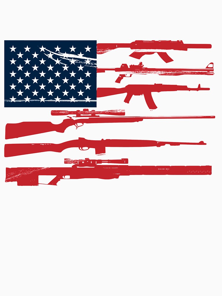 Support 2nd Amendment Gun Rights American Flag by Katnovations