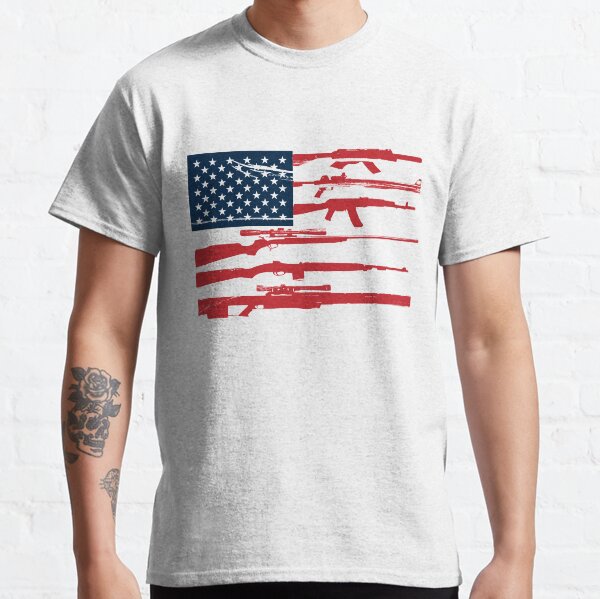 Support 2nd Amendment Gun Rights American Flag Classic T-Shirt