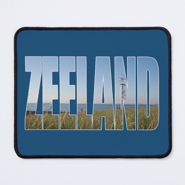 Item preview, Text Zeeland with overlay of a land and sea landscape in a photo of zeeland in the Netherlands designed and sold by PausePapote.