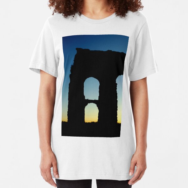 PHOTOGRAPHY ITALY; ROMAN AQUEDUCT Slim Fit T-Shirt