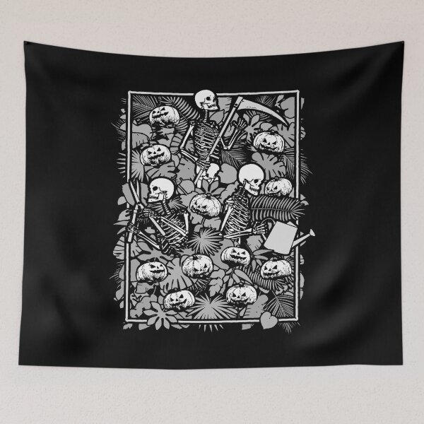 Item preview, Halloween Pumpkin Skeleton Gardener Fall Garden Gardening designed and sold by GrandeDuc.