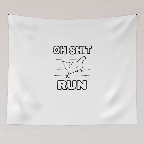 Item preview, running chicken meme designed and sold by KHAFiT.