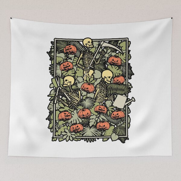 Item preview, Halloween Pumpkin Skeleton Gardener Fall Garden Gardening designed and sold by GrandeDuc.
