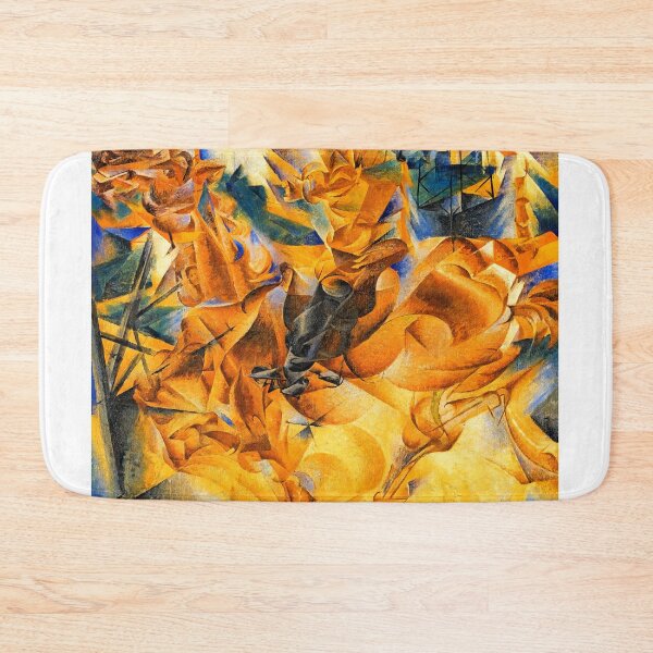 Item preview, Elasticity by Umberto Boccioni - digital recreation in blue and orange designed and sold by NickoPrints.