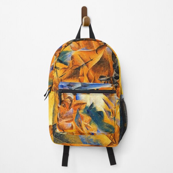 Item preview, Elasticity by Umberto Boccioni - digital recreation in blue and orange designed and sold by NickoPrints.