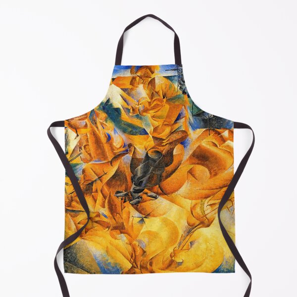 Item preview, Elasticity by Umberto Boccioni - digital recreation in blue and orange designed and sold by NickoPrints.
