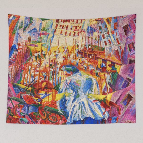Item preview, The Street Enters the House by Umberto Boccioni - digital enhancement designed and sold by NickoPrints.