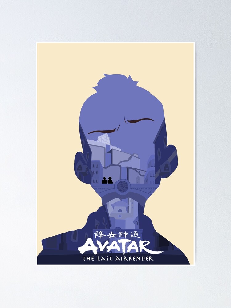 Avatar Artwork Portrait Poster Japanese Minimalistic Poster Gift For Him Sokka