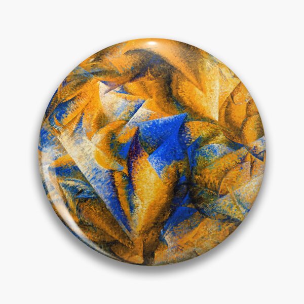 Artikelvorschau, Dynamism of a Soccer Player by Umberto Boccioni - digital recreation in blue and orange entworfen und verkauft von NickoPrints.