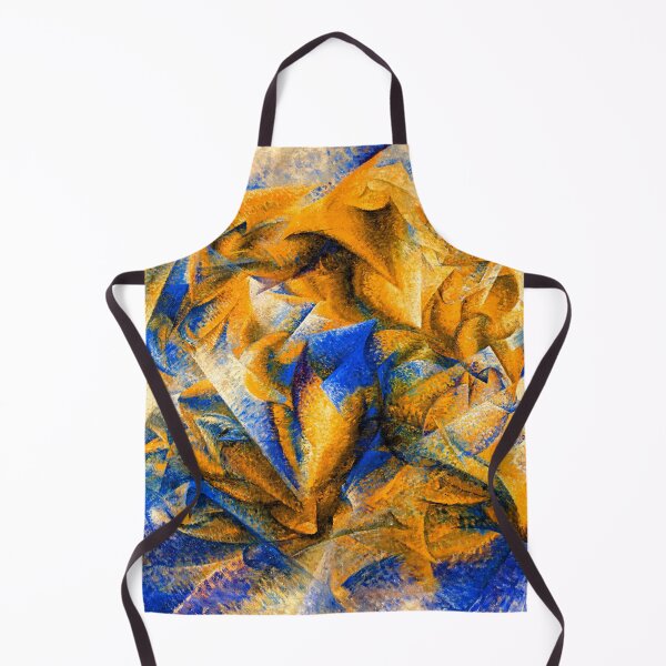Artikelvorschau, Dynamism of a Soccer Player by Umberto Boccioni - digital recreation in blue and orange entworfen und verkauft von NickoPrints.