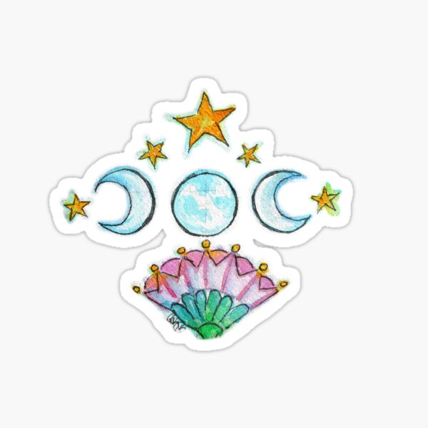 3 Moons Flowering Sticker