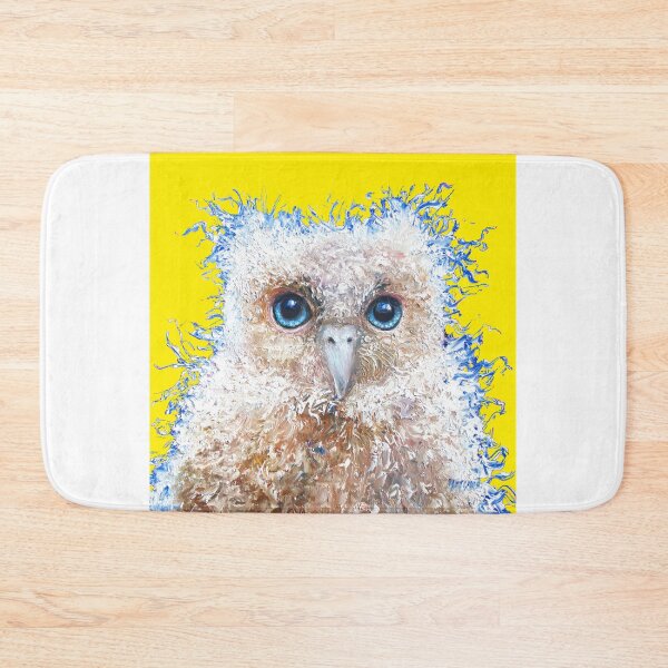 Item preview, Baby Owl on yellow background designed and sold by MatsonArtDesign.