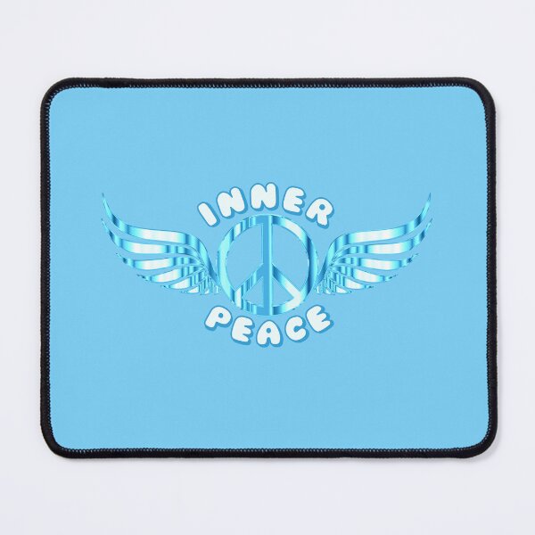 Item preview, Inner Peace Angel Wings Peace Symbol Blue designed and sold by everything4eva.