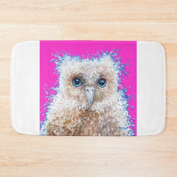 Item preview, Owl painting on pink background designed and sold by MatsonArtDesign.