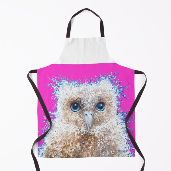 Item preview, Owl painting on pink background designed and sold by MatsonArtDesign.