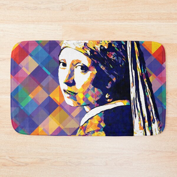 Item preview, Girl with a Pearl Earring by Johannes Vermeer - colorful pop art effect designed and sold by NickoPrints.