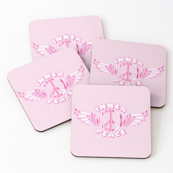 Item preview, Inner Peace Angel Wings Peace Symbol Pink designed and sold by everything4eva.