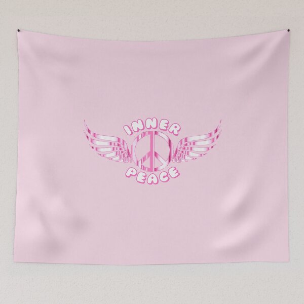 Item preview, Inner Peace Angel Wings Peace Symbol Pink designed and sold by everything4eva.