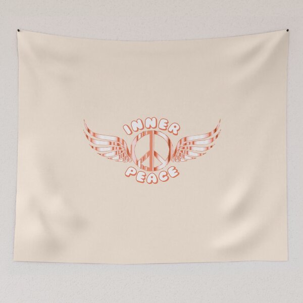 Item preview, Inner Peace Angel Wings Peace Symbol Orange designed and sold by everything4eva.