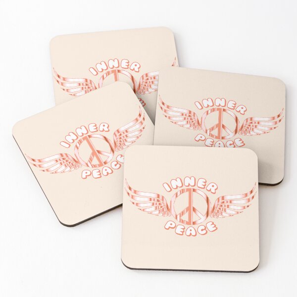 Item preview, Inner Peace Angel Wings Peace Symbol Orange designed and sold by everything4eva.