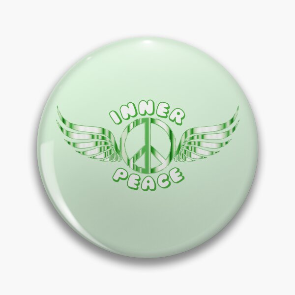 Item preview, Inner Peace Angel Wings Peace Symbol Green designed and sold by everything4eva.