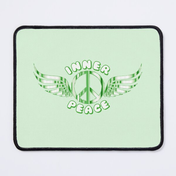 Item preview, Inner Peace Angel Wings Peace Symbol Green designed and sold by everything4eva.