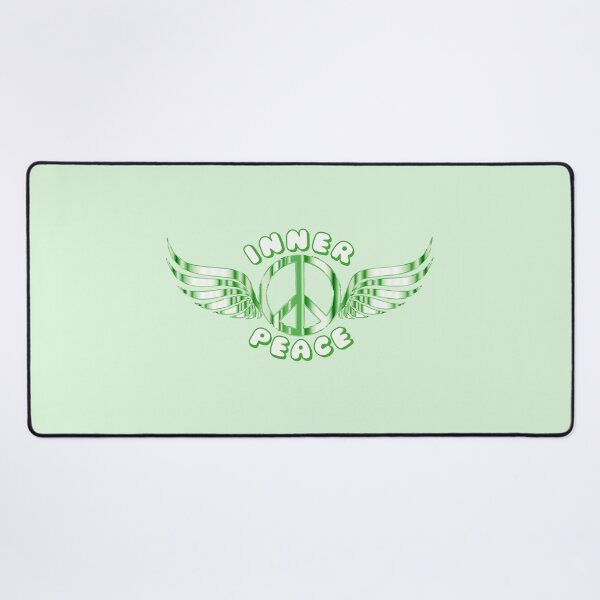 Item preview, Inner Peace Angel Wings Peace Symbol Green designed and sold by everything4eva.