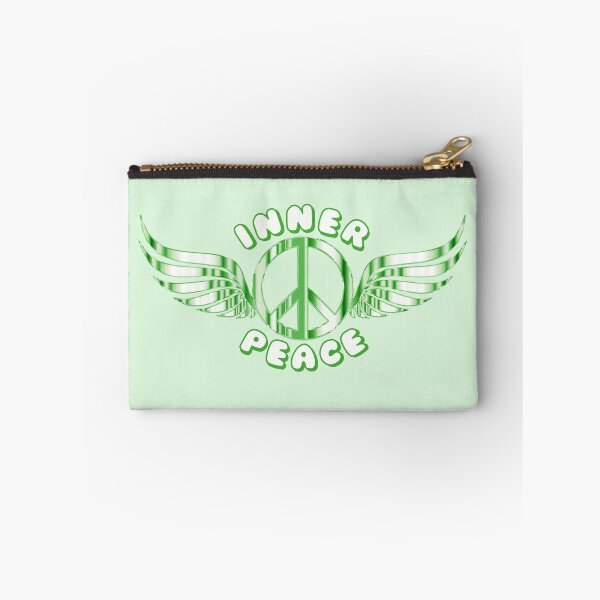 Item preview, Inner Peace Angel Wings Peace Symbol Green designed and sold by everything4eva.
