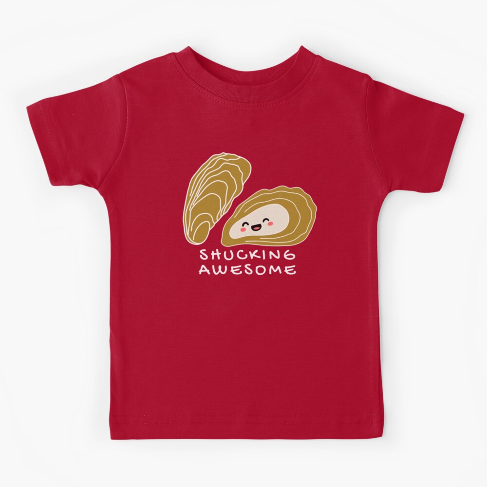 T-shirt enfant for Sale avec l'œuvre « Mauvaise mère écailleur d'huîtres  écaillant des crustacés Pun Huître » de l'artiste funnytshirtemp
