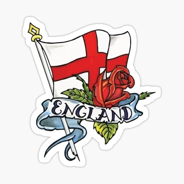 “England Traditional Tattoo” Sticker for Sale by casualsofficial