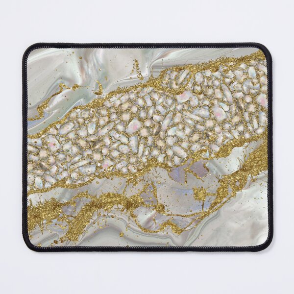 Item preview, Mother of pearl and gold Abstract designed and sold by k9printart.