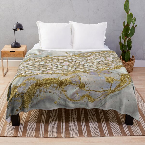 Item preview, Mother of pearl and gold Abstract designed and sold by k9printart.