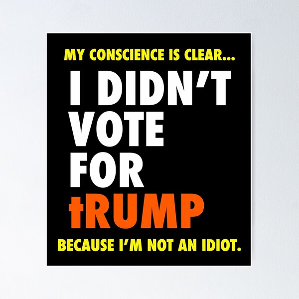 Item preview,  I didn’t vote for tRUMP Because I’m not an idiot designed and sold by Thelittlelord.