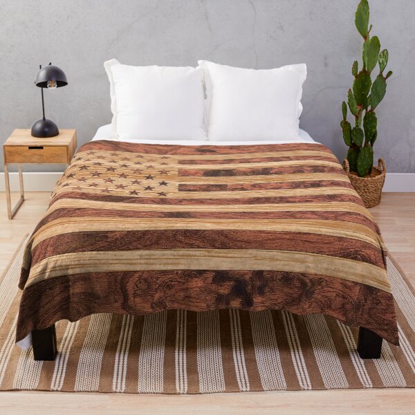 Item preview, US Flag Digital Wood Veneer Print designed and sold by Garaga.