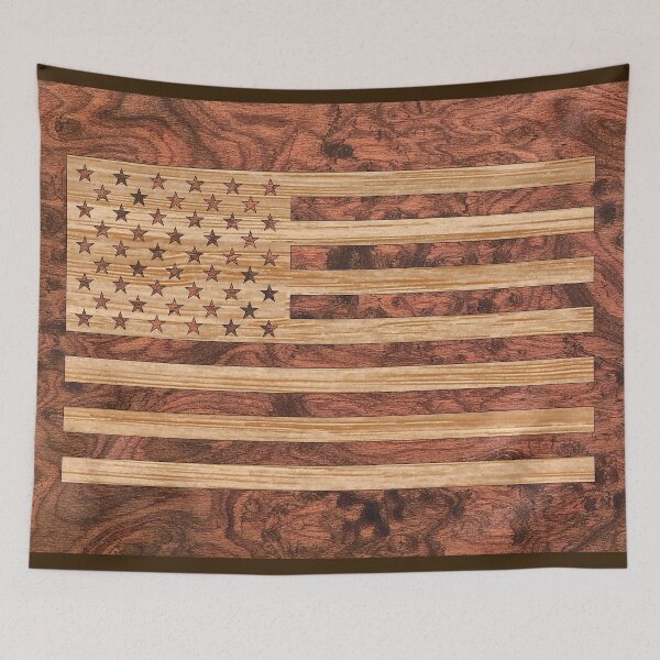 Item preview, US Flag Digital Wood Veneer Print designed and sold by Garaga.