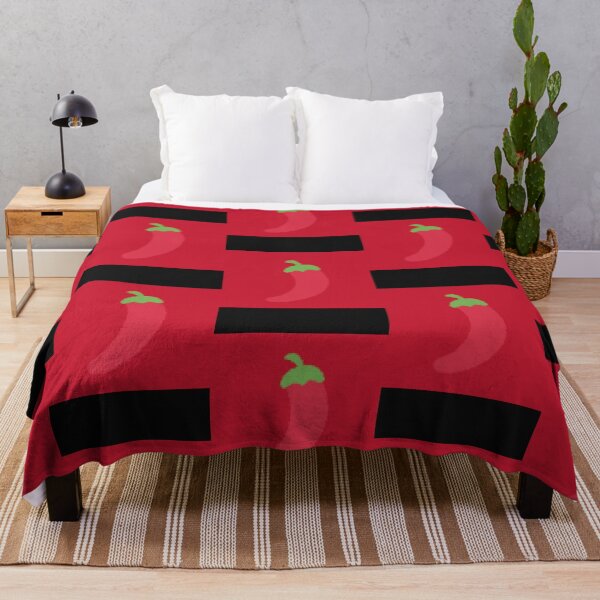 Item preview, pixel chili pepper Throw Pillo designed and sold by randypromise0.