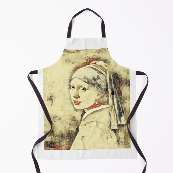Item preview, Girl with a Pearl Earring by Johannes Vermeer - vanilla and double colonial white designed and sold by NickoPrints.