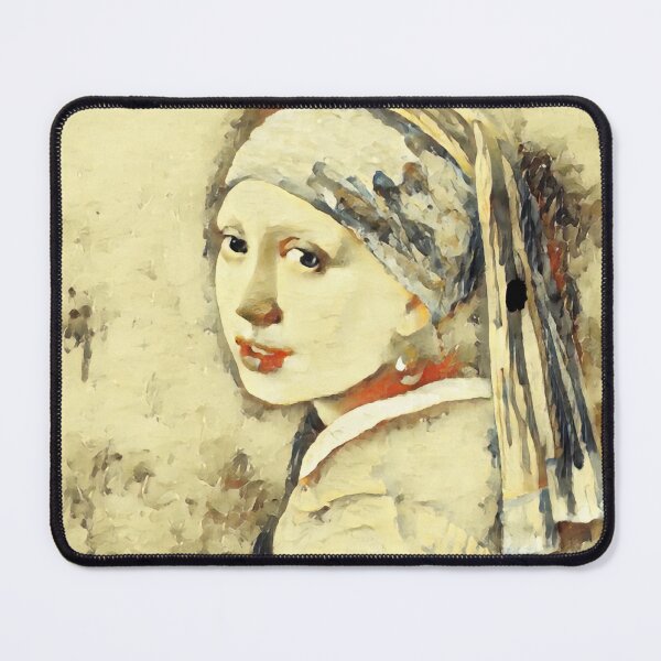Item preview, Girl with a Pearl Earring by Johannes Vermeer - vanilla and double colonial white designed and sold by NickoPrints.