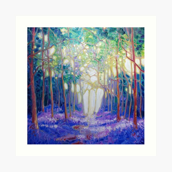 Bluebell wood Art Print